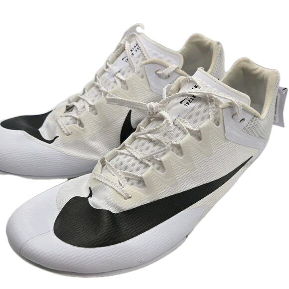 Nike Zoom Rival Sprint Track Spikes White & Black Men’s DC8753-100 Sz 12 M NEW!